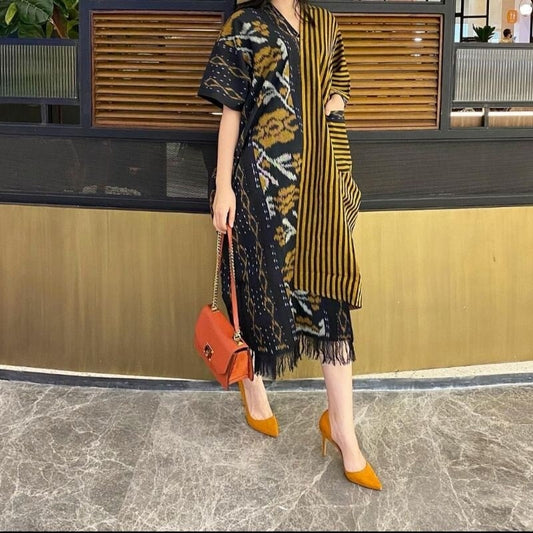 Handwoven Traditional Oversize Dress, Made in Indonesia - KATCO