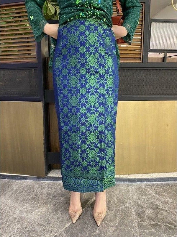 Songket Batik Wrap Skirt, Kebaya Skirt Traditional from Indonesia - KATCO