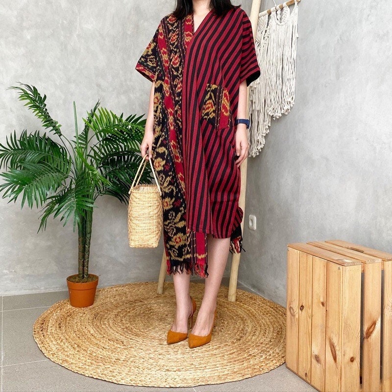 Handwoven Traditional Oversize Dress, Made in Indonesia - KATCO